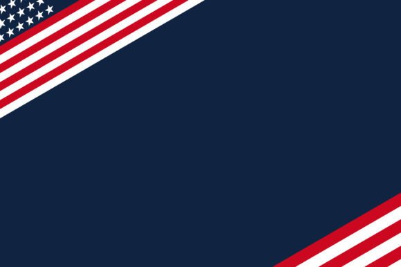 American Flag Border on Blue Background: Bold Design Asset