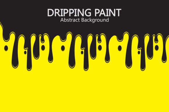 Black Ink Dripping on Yellow Background: A Bold Design Statement