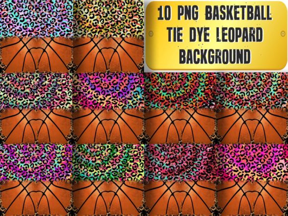 Bold Visuals: Basketball Tie Dye Leopard Background