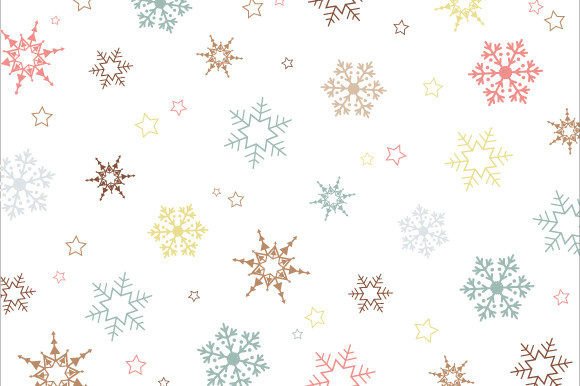Christmas Colorful Snowflake Pattern: A Vibrant Holiday Design Asset