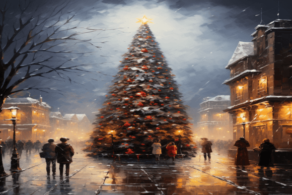 Christmas Town Background: Evoking Festive Charm in Design