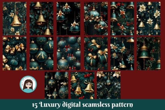 Elevate Festive Projects with Luxury Christmas Digital Pattern
