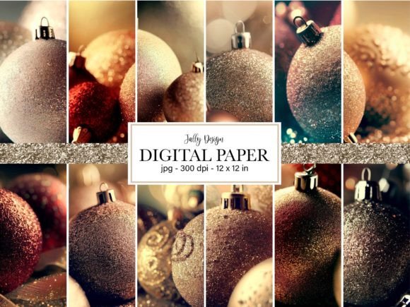 Glittery Christmas Ornaments Paper: A Designer's Festive Toolkit