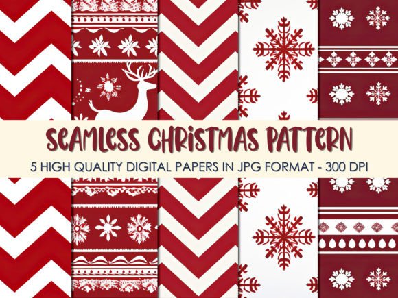 Seamless Christmas Pattern Digital Paper: Elevate Your Holiday Projects