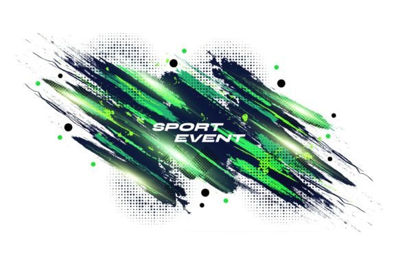 Sport Background with Brush Texture: Energy Meets Design