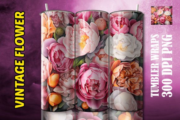 Vintage Peony Tumbler 1: Design & Branding Guide