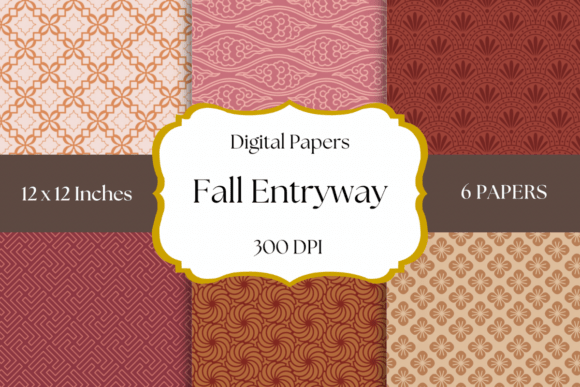 Warm Autumn Tones: The Fall Entryway Digital Paper Pack